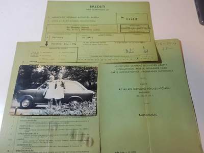 韵星假日军品类拍卖第41期 -- Rimey Holidays Militaria Auction 41 - 匈牙利人民共和国资深汽车协会会员Danszky Ferenc博士 登记册 保险单 家庭照片一组