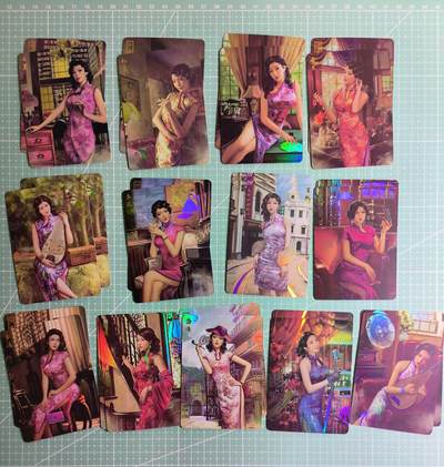 第22期  恭喜发财·万事如意·马年大吉 初五截拍(持续收拍品中…) - 【彩闪】卡将文创《秦淮十三钗》全套 双服饰+特藏 共26张(未拆封)