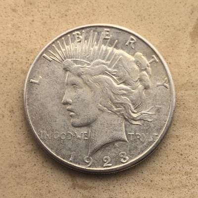 道一币馆币章第一百六十五场 - 美国1923年和平1美元银币  26.7g  900s