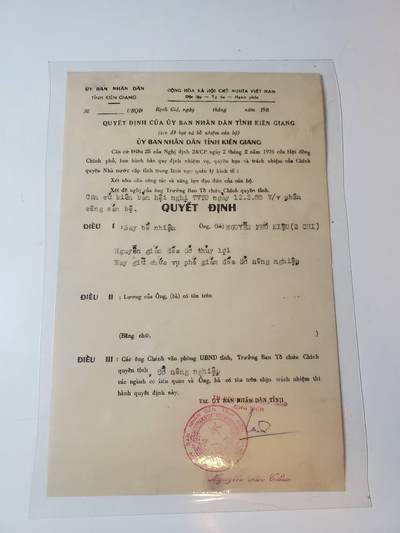 韵星假日军品类拍卖第41期 -- Rimey Holidays Militaria Auction 41 - 越南阮富桥大校军区服务任命令