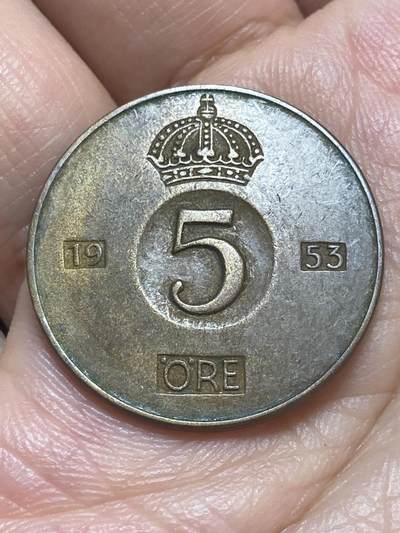 2026年第二十八场(总第一百九十七场）新春初七特拍场(佣金3%最低1元) - 瑞典🇸🇪1953年5欧尔(古斯塔夫六世第一版，前期TS标)