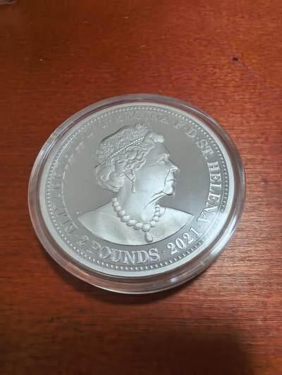 长老汇马年精选第一场拍卖 2021圣勒赫拿岛美惠三女神2英镑精制银币，2盎司999银，2500枚，盒证全