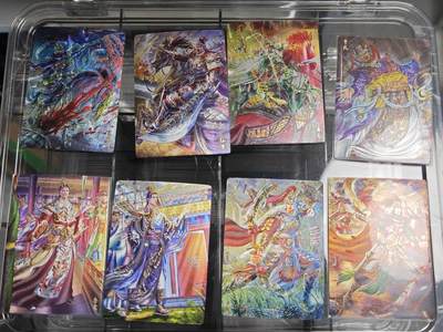 【新春大甩卖】玩卡战线手绘+国潮卡大甩拍第49期——请寄存过多的卡友准许发货哇！ - 卡玩帕克-雄图三国之黄忠等8张粗闪卡