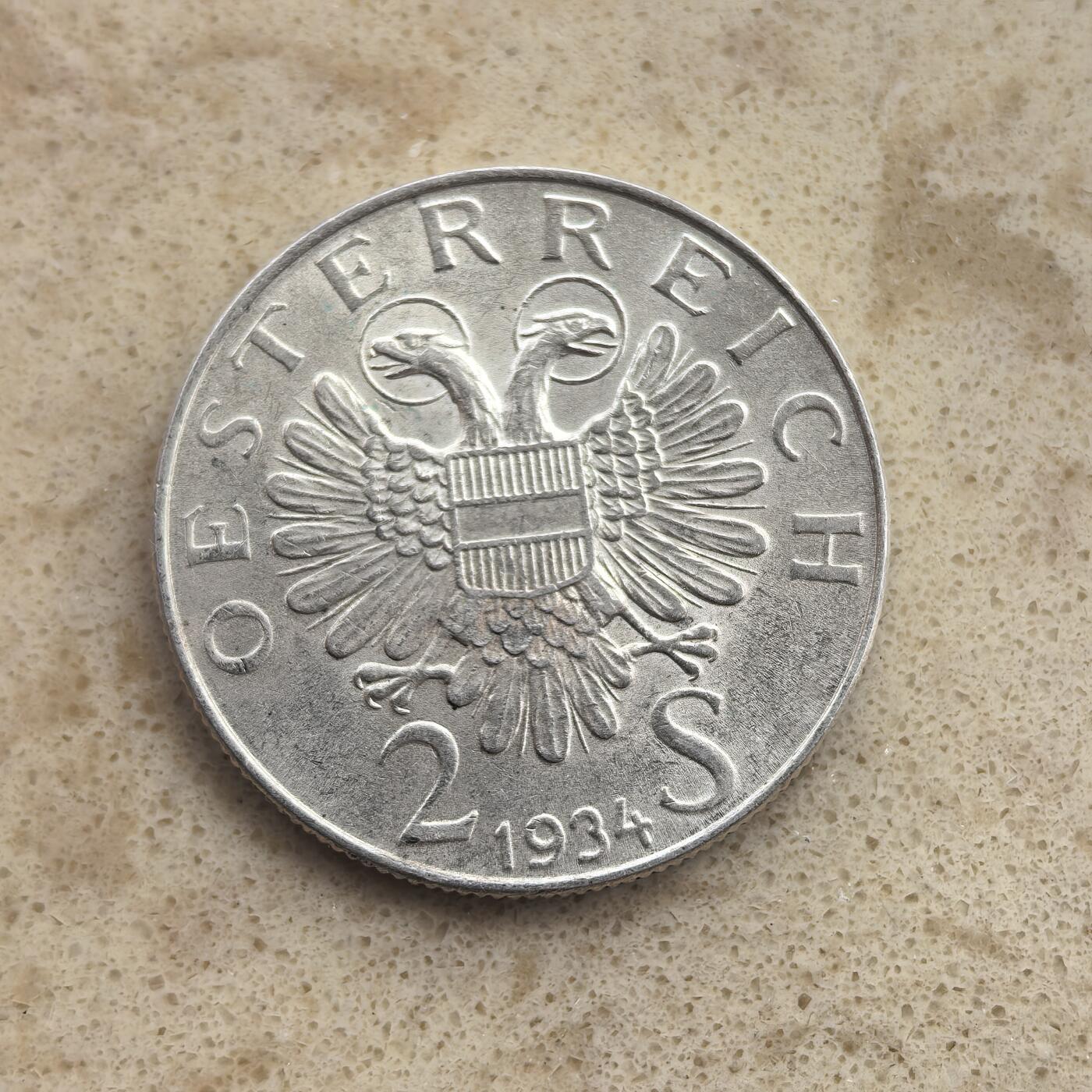 道一币馆币章第一百六十五场 奥地利1934年奥地利政治家,总理陶尔斐斯逝世2先令银币  12g 640s