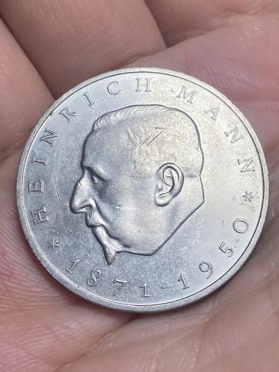 2026年第二十八场(总第一百九十七场）新春初七特拍场(佣金3%最低1元) - 民主德国1971年20马克(批判现实主义作家海因里希·曼诞辰100周年纪念币)