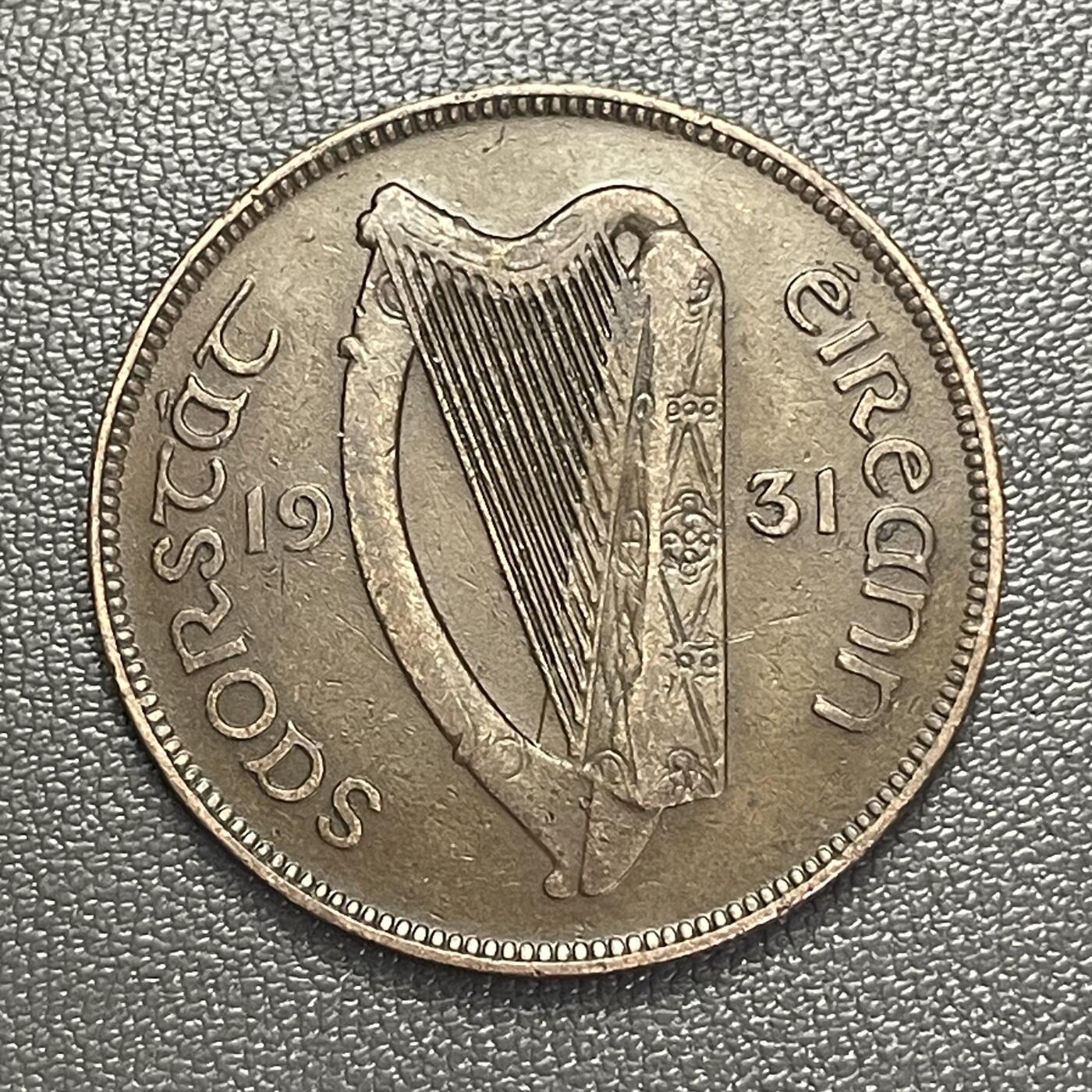 回流0301 爱尔兰1931年1便士铜币 母鸡