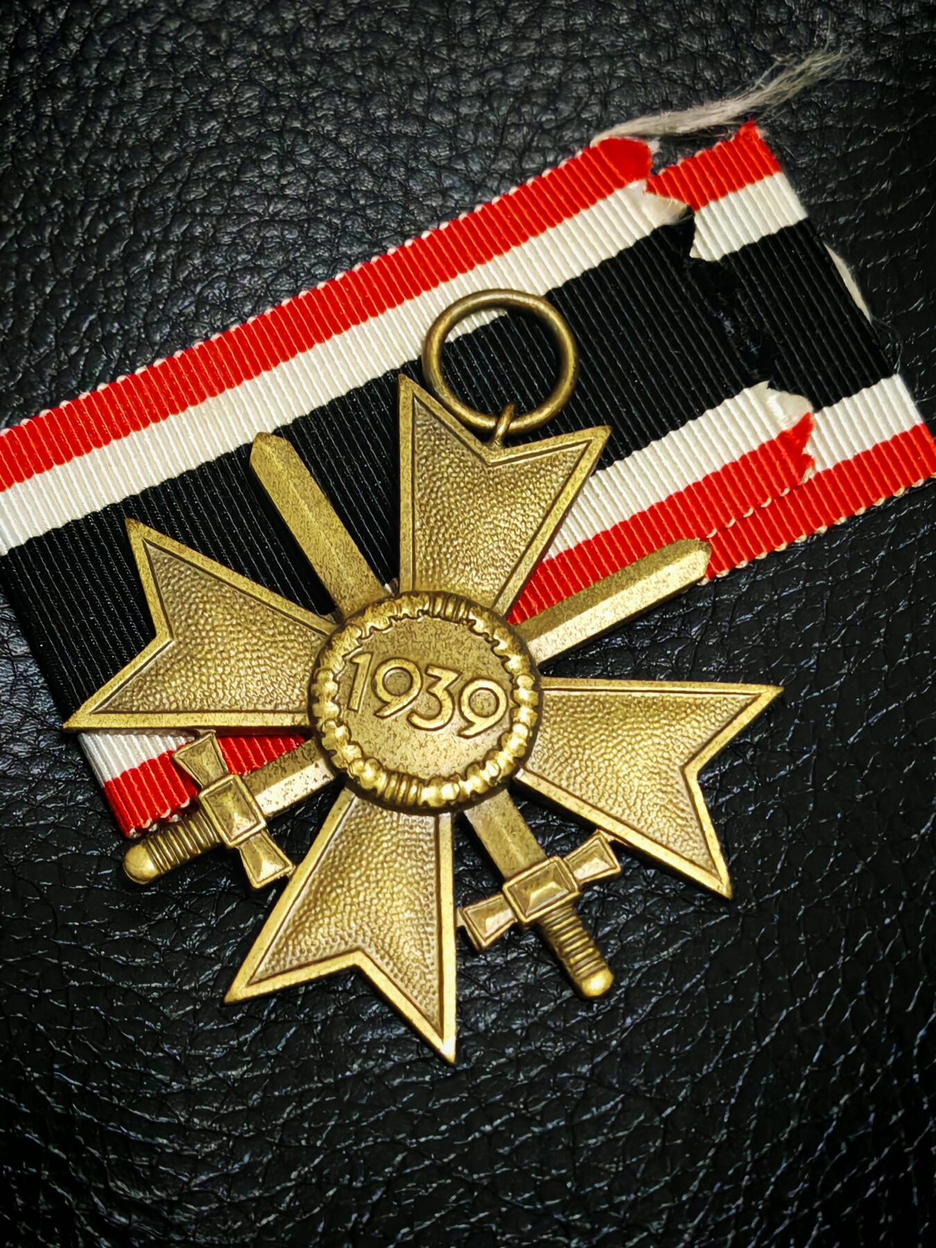 时顺第二十九拍(新年大拍) 二战时期二级双剑战功奖章，kvk2，铜制，原绶带