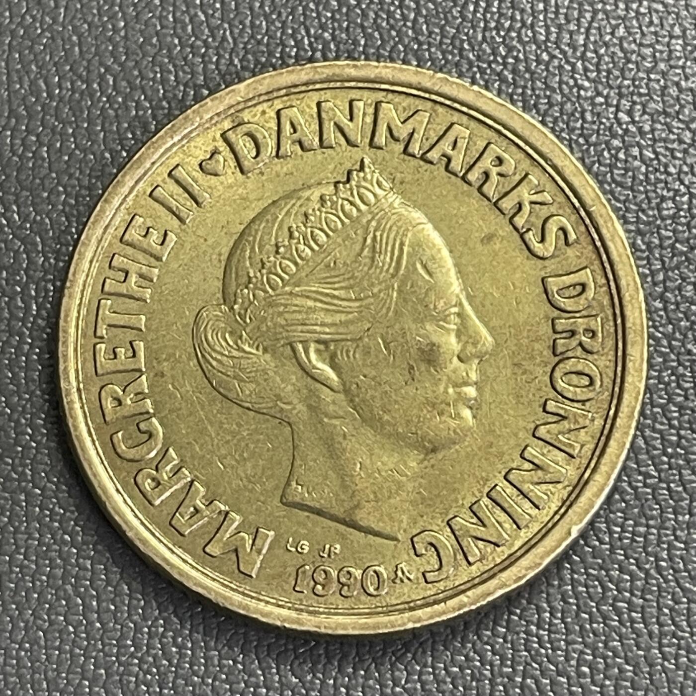 回流0301 丹麦1990年20克朗 玛格丽特二世女王