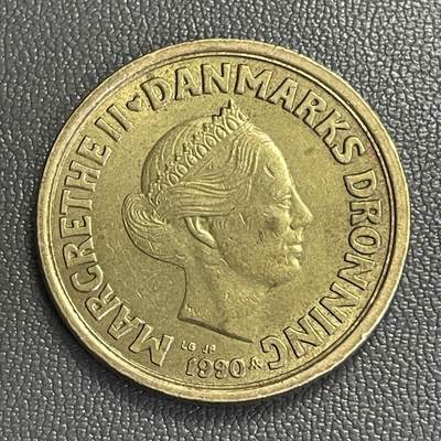 回流0301 - 丹麦1990年20克朗 玛格丽特二世女王