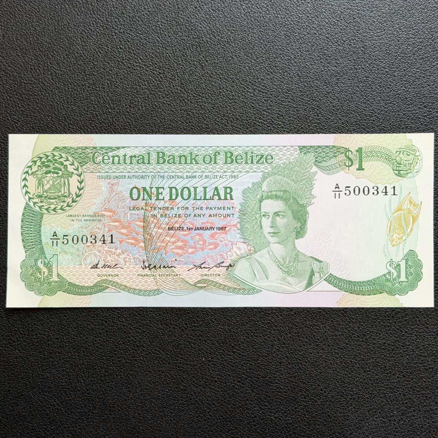 ＜星葵🌻钱币社＞非全新纸币场第70期·3月1日发货 UNC 伯利兹1987年女王1元纸币