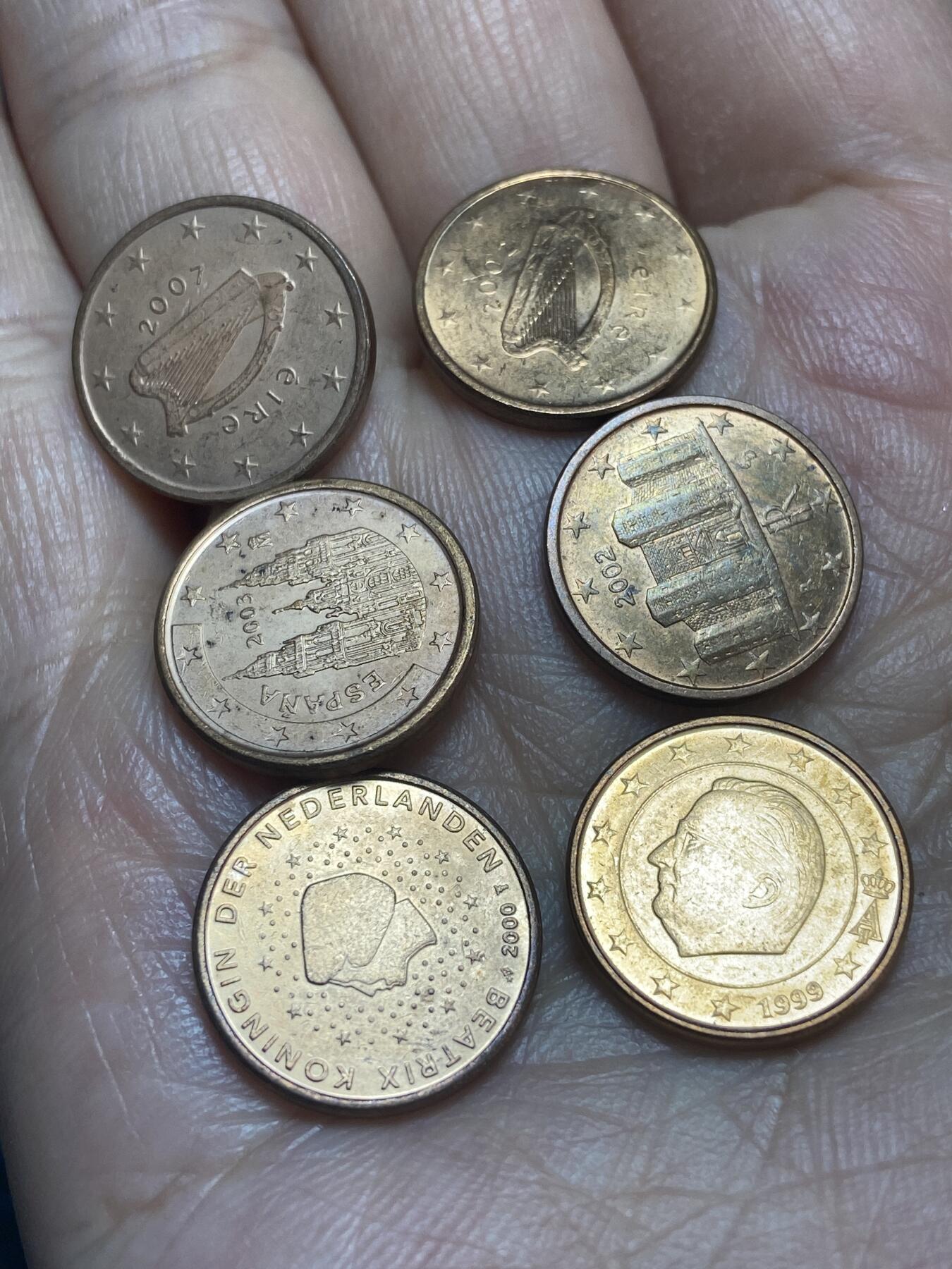 2026年第二十八场(总第一百九十七场）新春初七特拍场(佣金3%最低1元) 各国各年份1欧分6枚(爱尔兰🇮🇪、荷兰🇳🇱、比利时🇧🇪、西班牙🇪🇸、意大利🇮🇹)