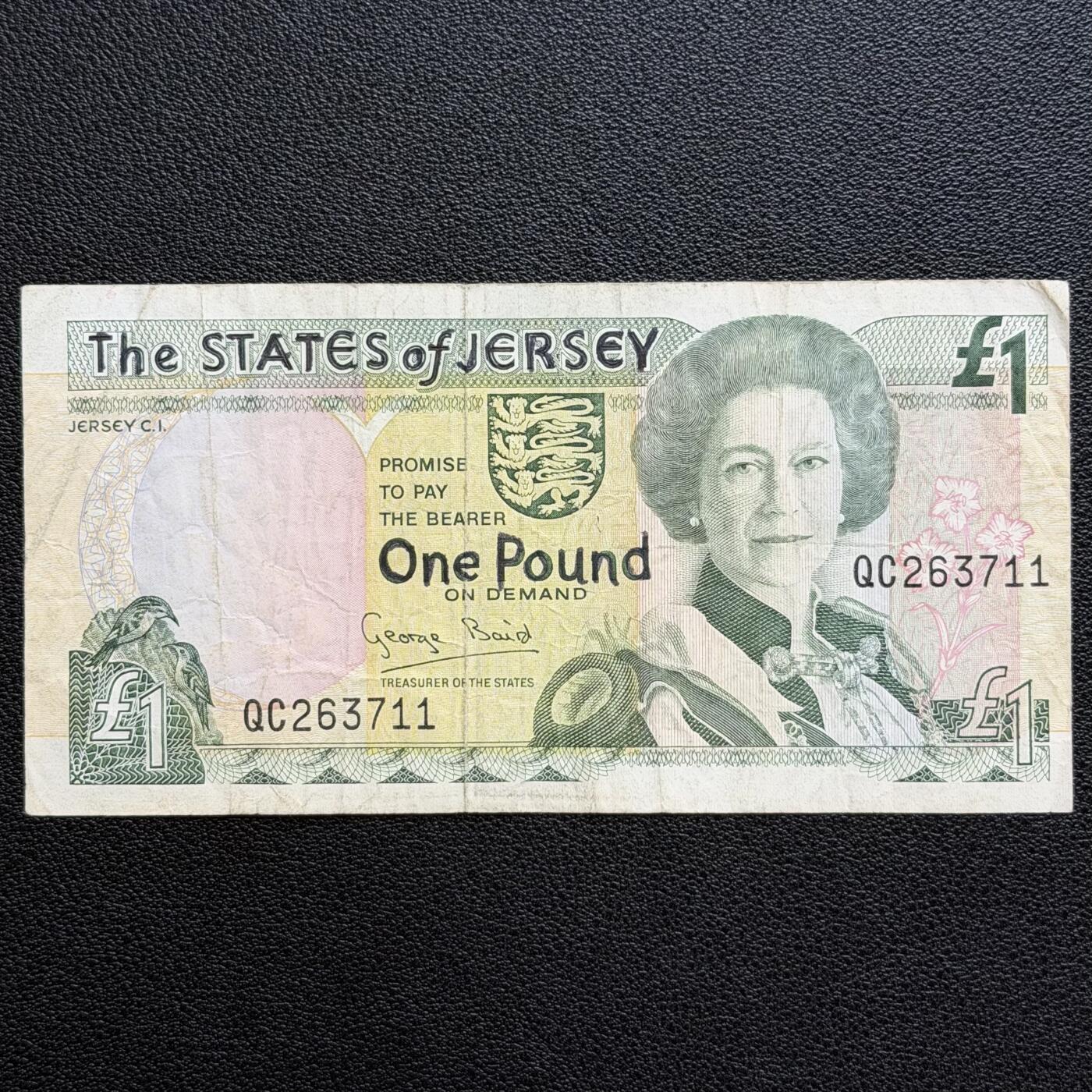 ＜星葵🌻钱币社＞非全新纸币场第70期·3月1日发货 泽西岛1993年1镑纸币