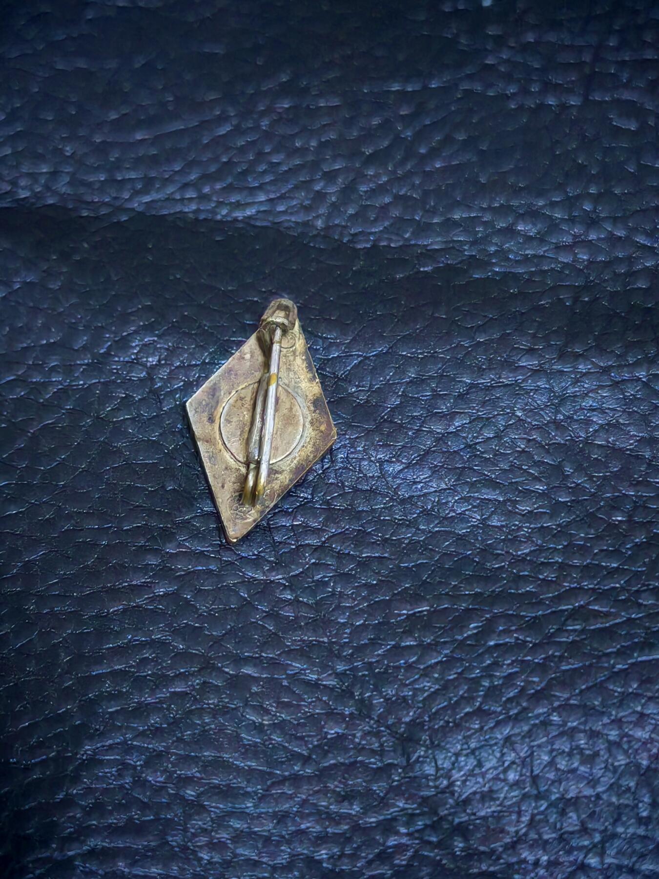 时顺第二十九拍(新年大拍) 青年团证章，铜质珐琅，状态较差