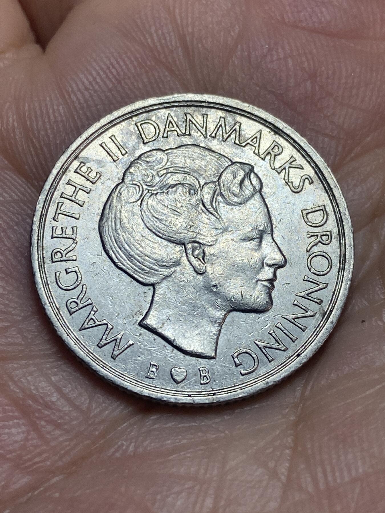 2026年第二十八场(总第一百九十七场）新春初七特拍场(佣金3%最低1元) 丹麦🇩🇰1979年1克朗(玛格丽特二世第二版，B; B版，首发年仅发行3年)