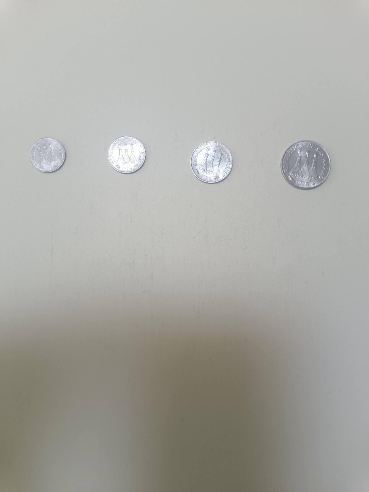 【20260219】非全新纸币和硬币第337场 圣马力诺4枚硬币小套，稀少