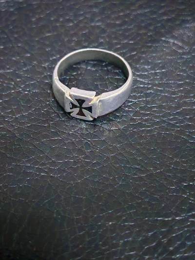 时顺第二十九拍(新年大拍) - 德国一战爱国戒指，铁十字图案，铝制