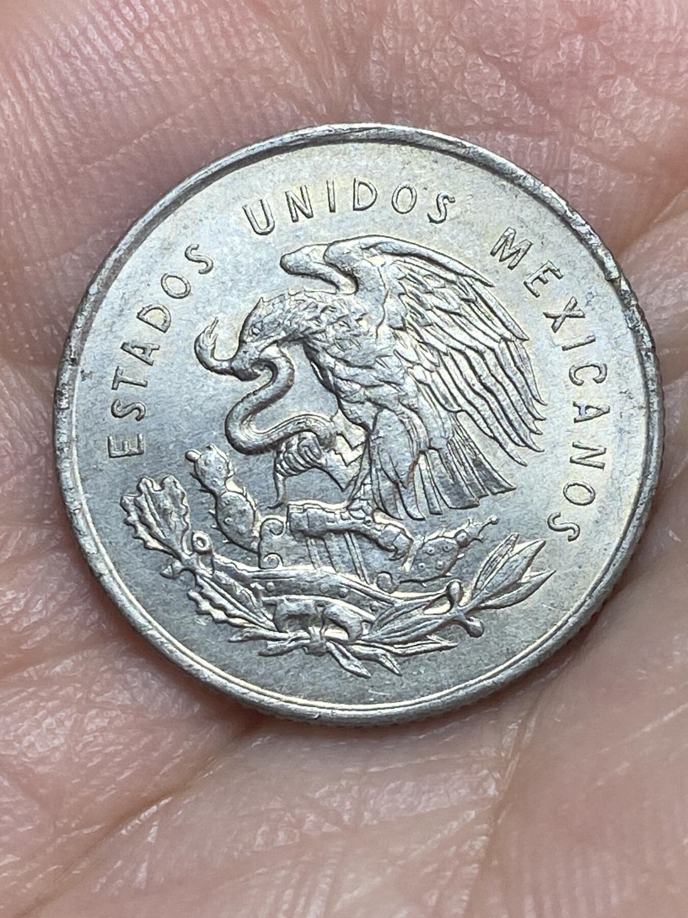 2026年第二十八场(总第一百九十七场）新春初七特拍场(佣金3%最低1元) 墨西哥🇲🇽1953年25分银币(1950-1971年第一版，300银)