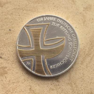 道一币馆币章第一百六十五场 - 德国2015年德国海上救援150年10欧元镀金银币  16g 625s