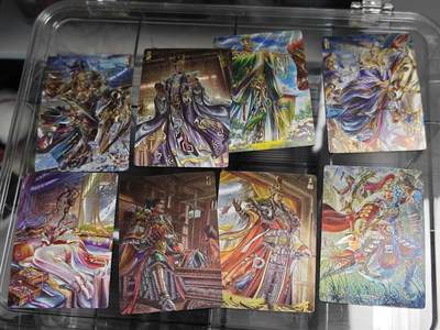 【新春大甩卖】玩卡战线手绘+国潮卡大甩拍第49期——请寄存过多的卡友准许发货哇！ - 卡玩帕克-雄图三国之大乔等8张粗闪卡