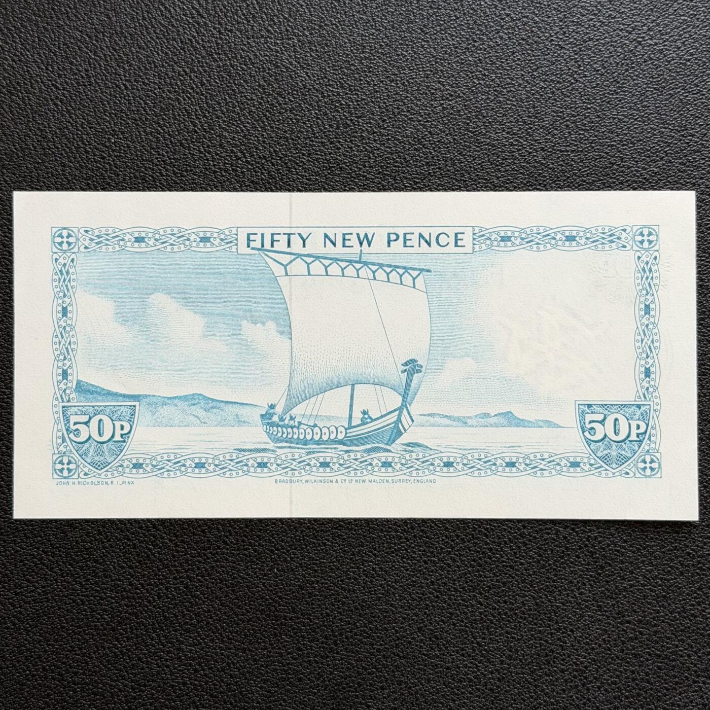 ＜星葵🌻钱币社＞非全新纸币场第70期·3月1日发货 UNC- 马恩岛1979年女王50便士纸币