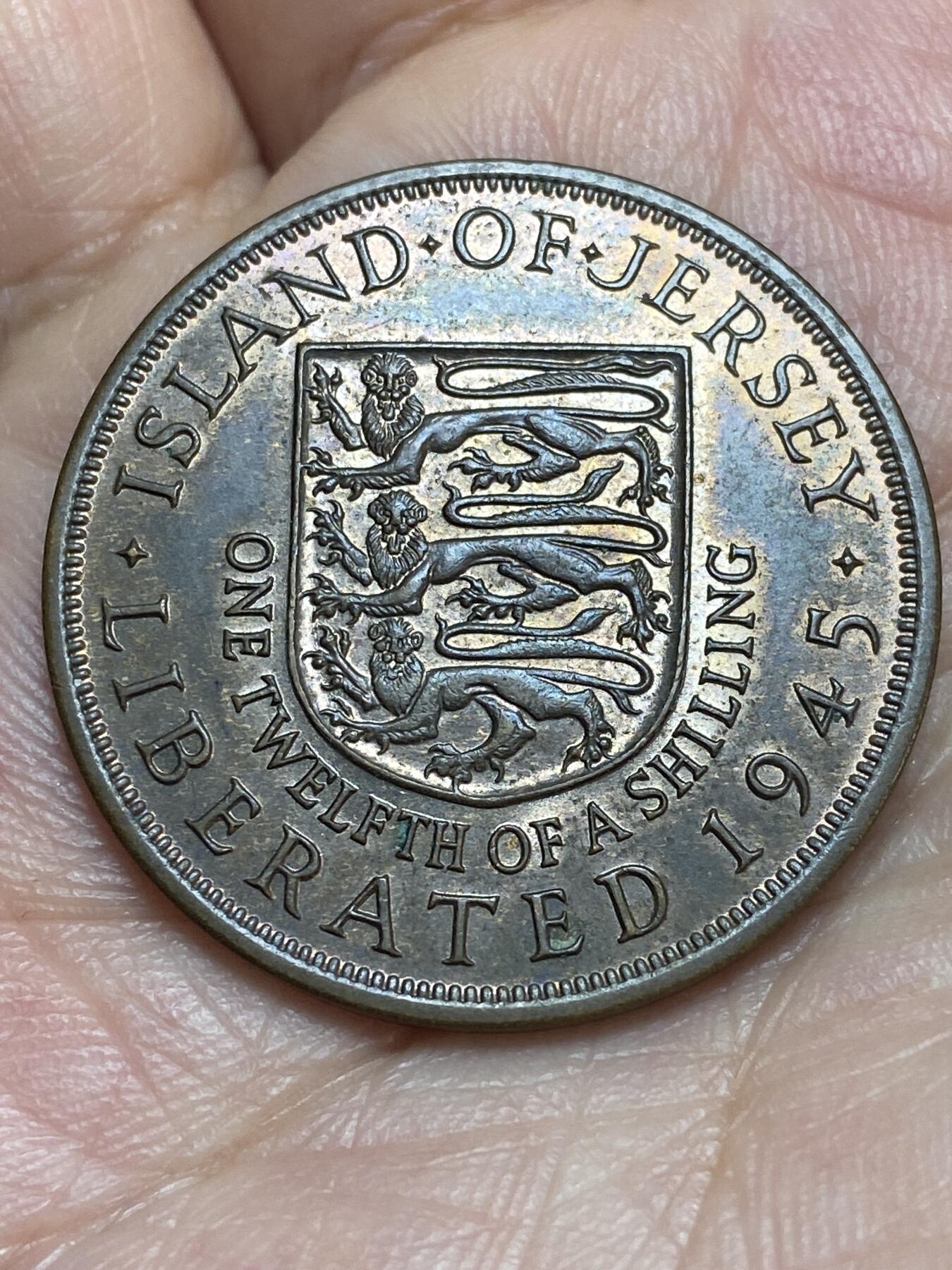 2026年第二十八场(总第一百九十七场）新春初七特拍场(佣金3%最低1元) 好品–泽西岛🇯🇪1945年1/12先令(二战胜利纪念币)