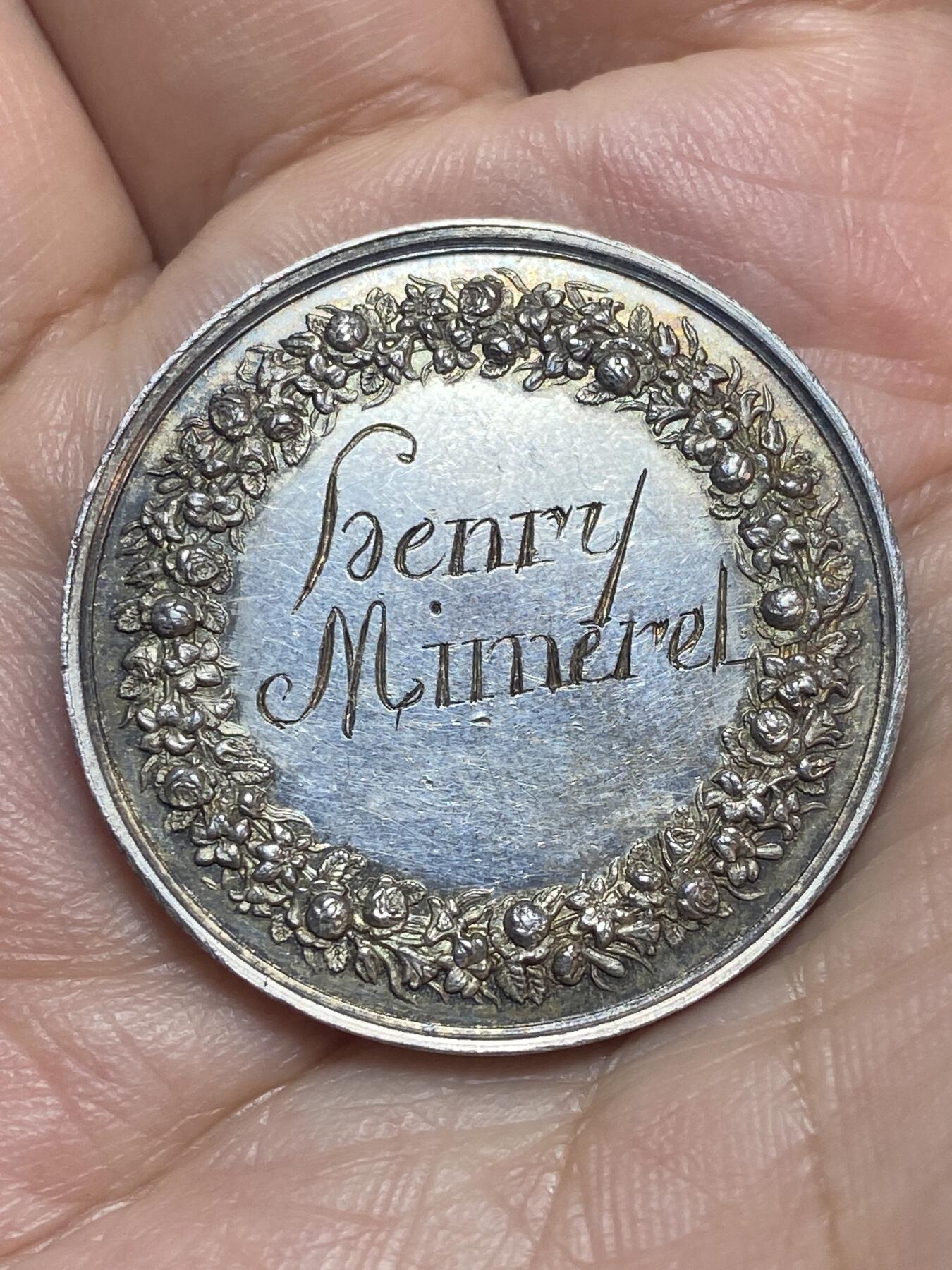 2026年第二十八场(总第一百九十七场）新春初七特拍场(佣金3%最低1元) 法国19世纪结婚银制纪念章(早期无边铭，直径32.5mm、重16.35克，R. FAVRARD作品，950高银)