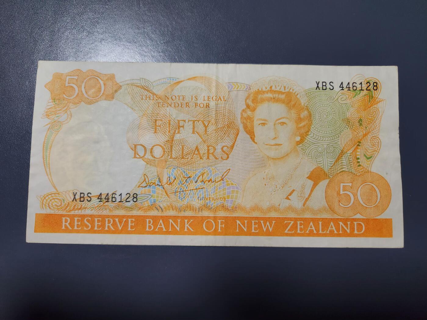 2月18号晚上8点 外国纸币自动截拍第27场 新西兰50原票美品