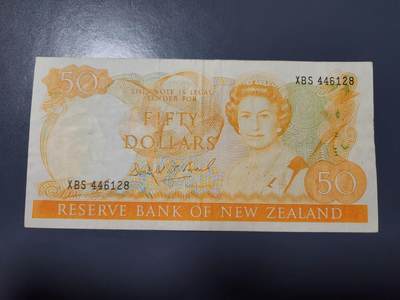 2月18号晚上8点 外国纸币自动截拍第27场 - 新西兰50原票美品