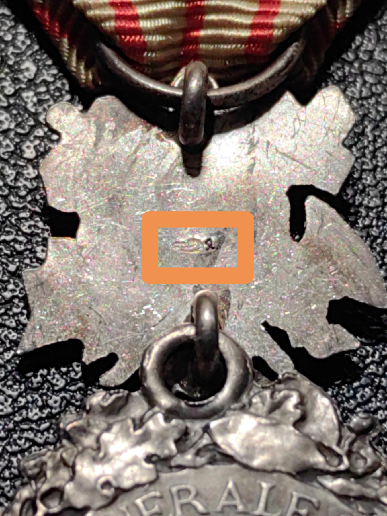 靖甫拍卖第五场 法国海关功绩奖章 背面打标