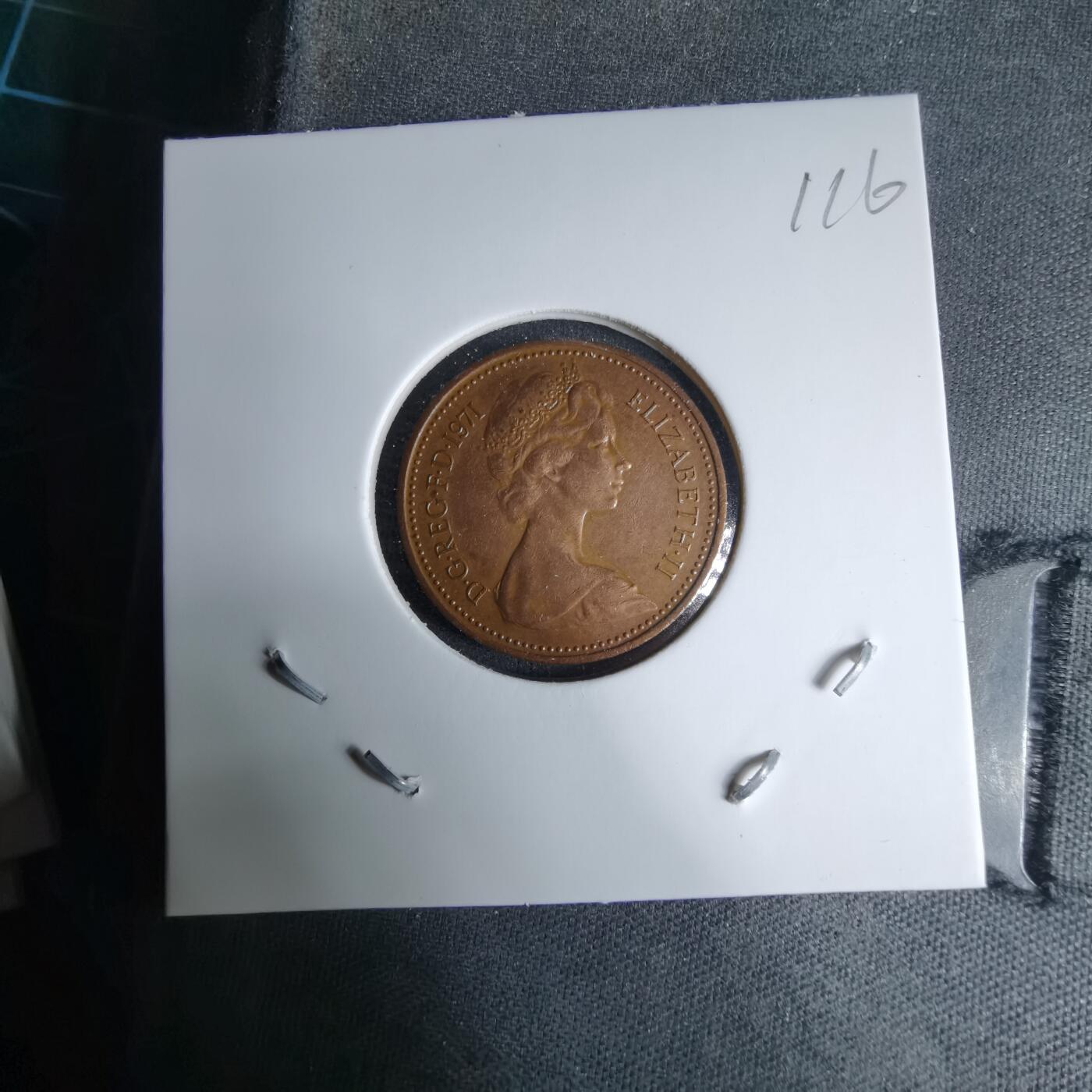 沼泽如烟--第997场 英国1971年1便士