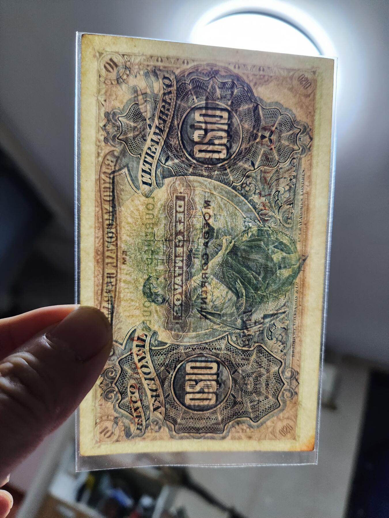 2月18号晚上8点 外国纸币自动截拍第27场 葡属安哥拉1914年10分 纸币 几乎全新原票