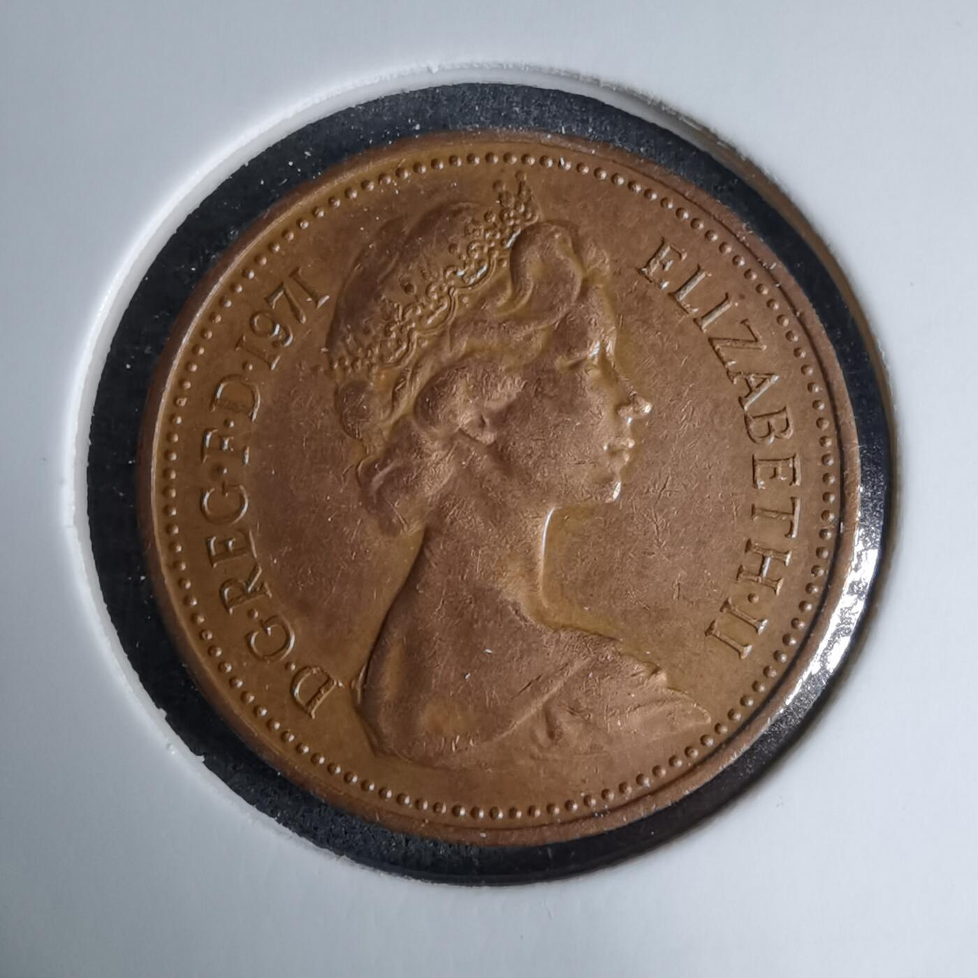 沼泽如烟--第997场 英国1971年1便士