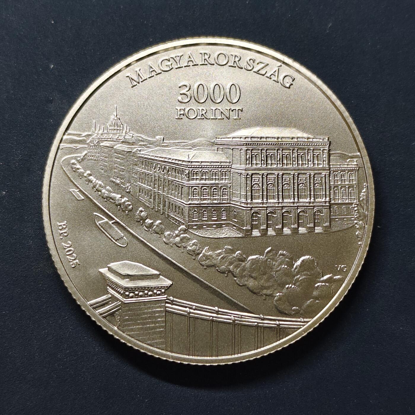 【全场包邮】纯粹捡漏拍505场 【少见】匈牙利2025年3000福林匈牙利科学院成立200周年纪念币-量5000