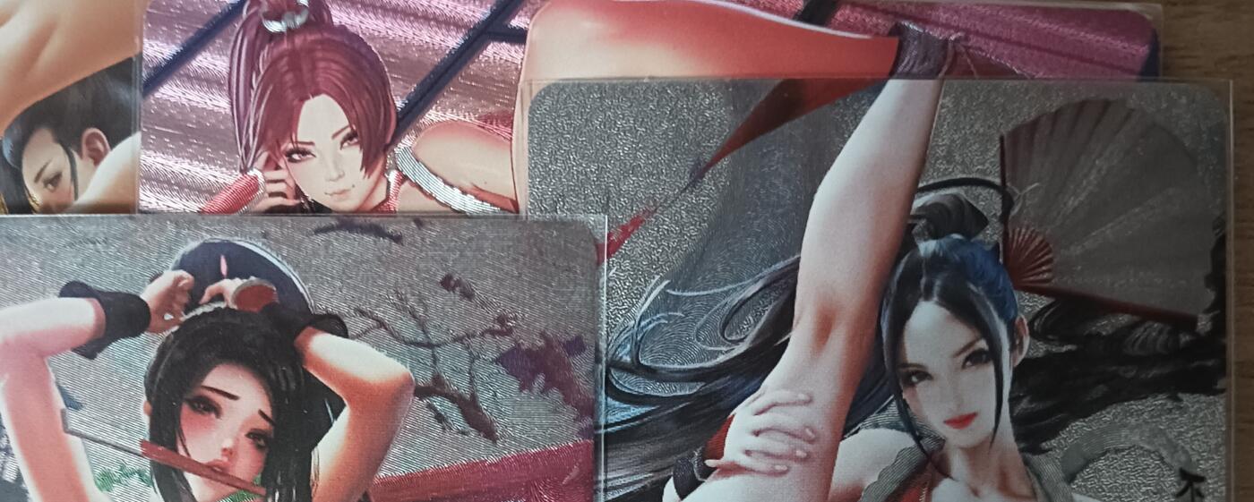 花开卡拍第61期（3月7号周六截拍，品控勿拍!!!拍品不寄存，运费5元（新疆需补运费差价或顺丰到付），自制卡难免瑕疵，可能存在轻微撞角爆边等出厂瑕疵，品控介意勿拍！） 艺术卡 不知火舞粗闪单卡4张