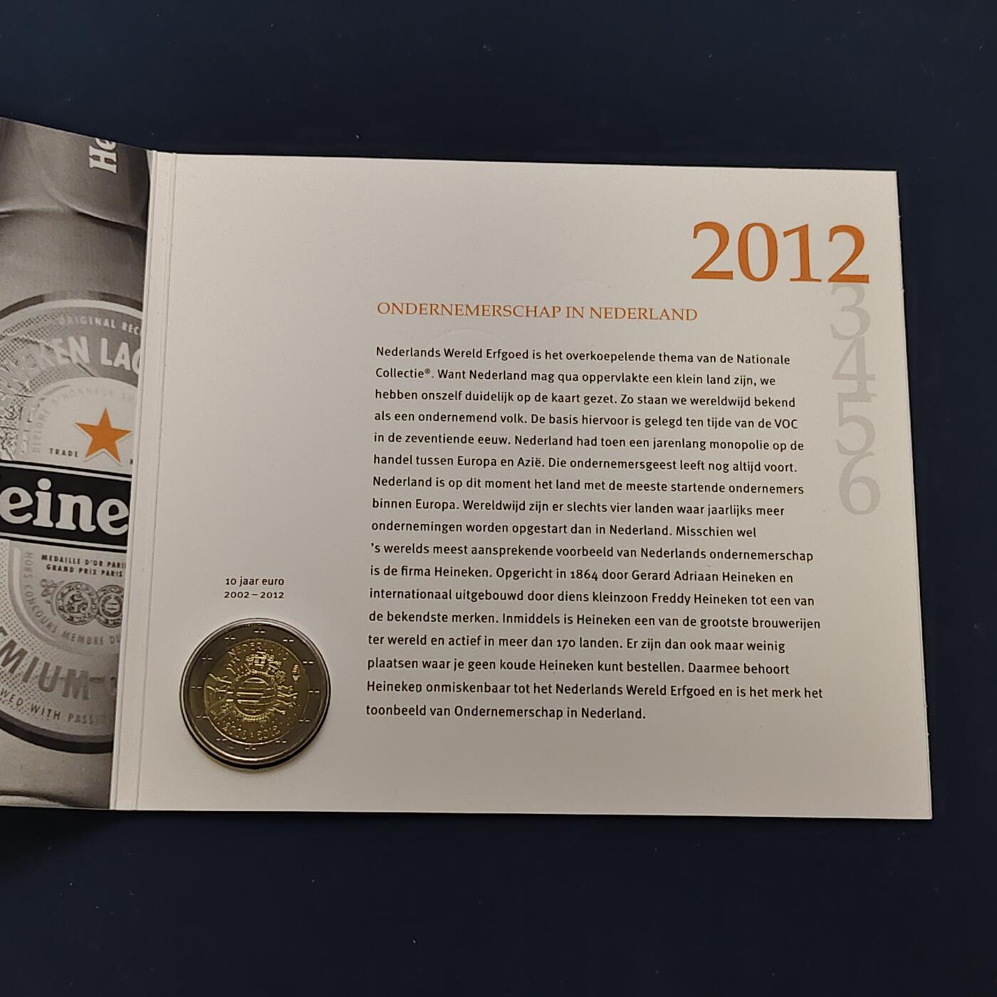 【全场包邮】纯粹捡漏拍504场-更新中 荷兰2012年官方封装套币-含2欧元欧元十周年双色纪念币