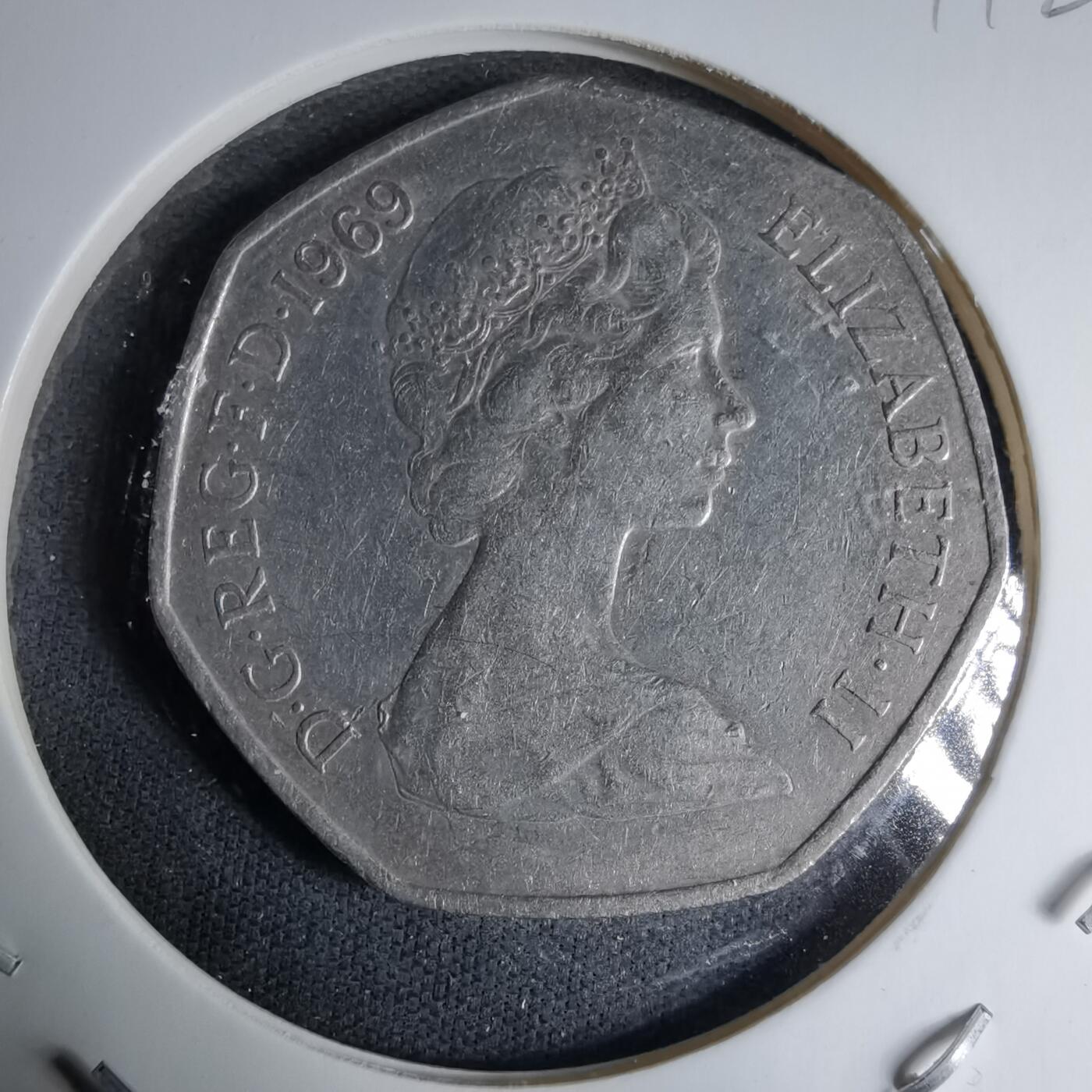 沼泽如烟--第997场 英国1969年50便士