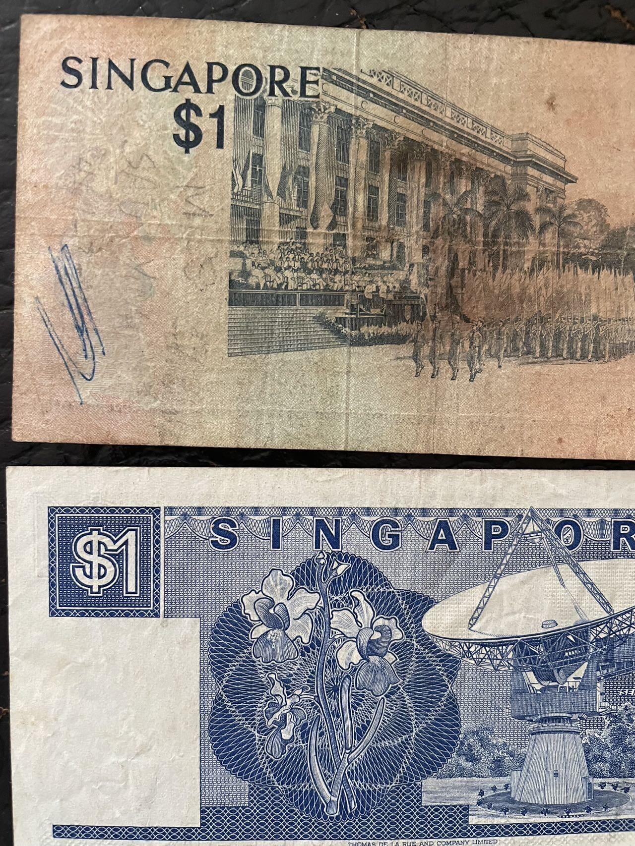 新加坡三张 流通品相 无漏裂缺