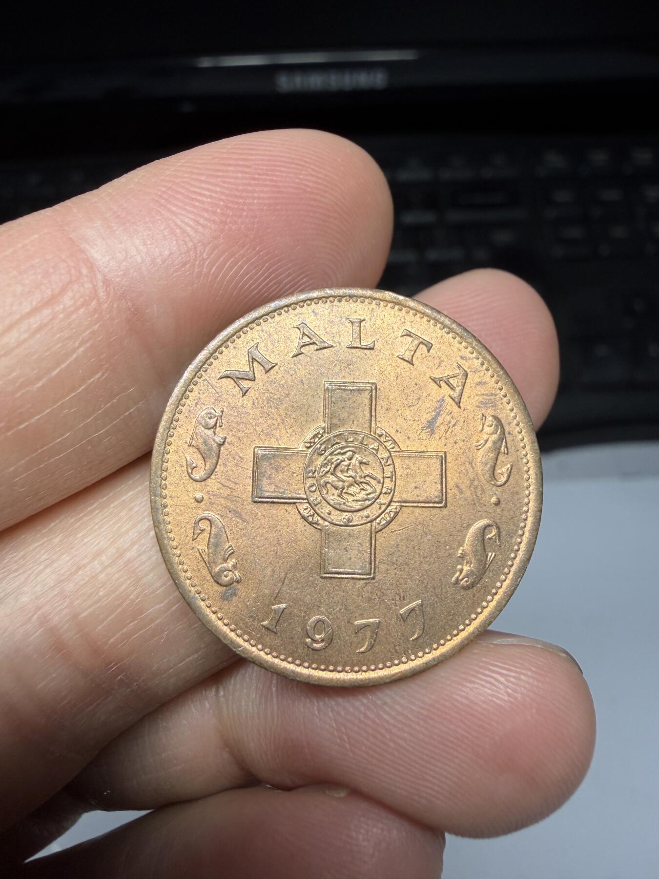 2025年集古藏今外币拍卖第二期-第8场—（总第308拍），可以寄存60天，满160元包邮。 1977年马耳他1分