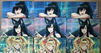 花开卡拍第61期（3月7号周六截拍，品控勿拍!!!拍品不寄存，运费5元（新疆需补运费差价或顺丰到付），自制卡难免瑕疵，可能存在轻微撞角爆边等出厂瑕疵，品控介意勿拍！） - 补丁卡牌 泳装女孩小套纱布闪三宫