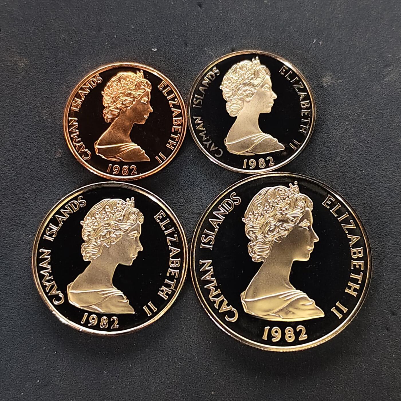 【全场包邮】纯粹捡漏拍504场-更新中 【稀少】开曼群岛精制4枚套币-量589