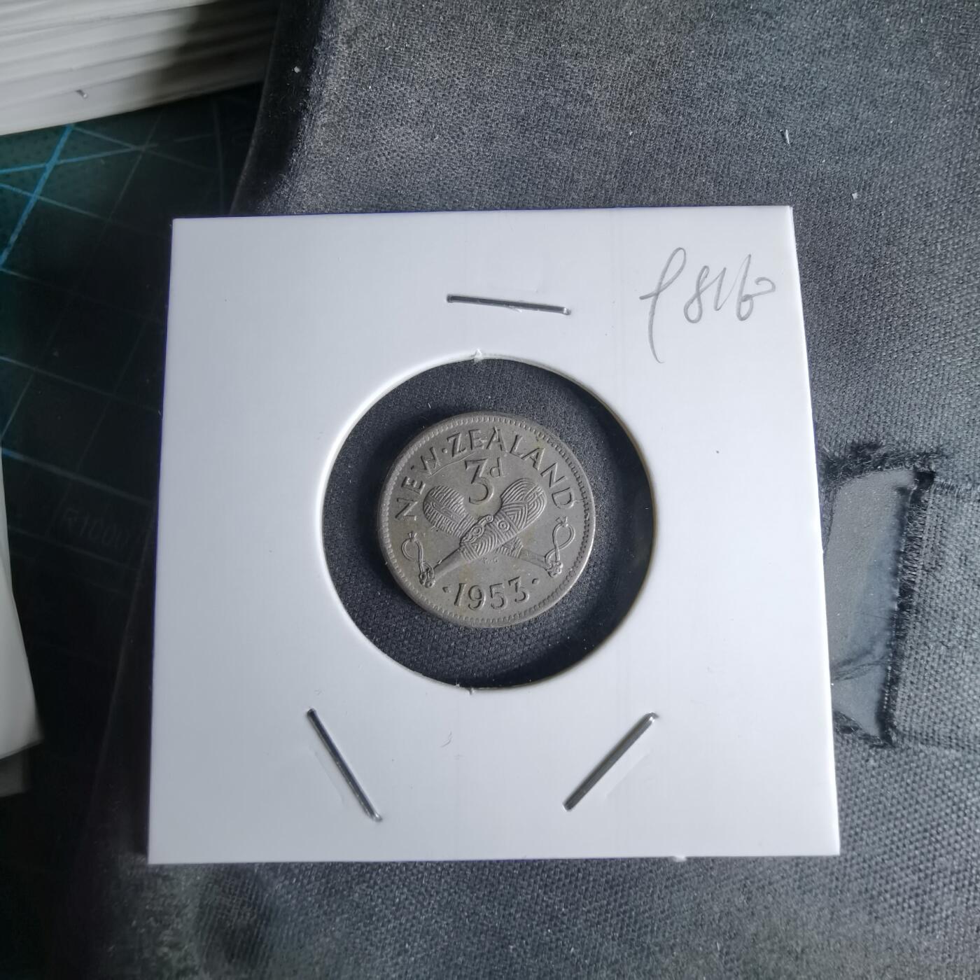 沼泽如烟--第998场 新西兰1953年3便士伊二首年