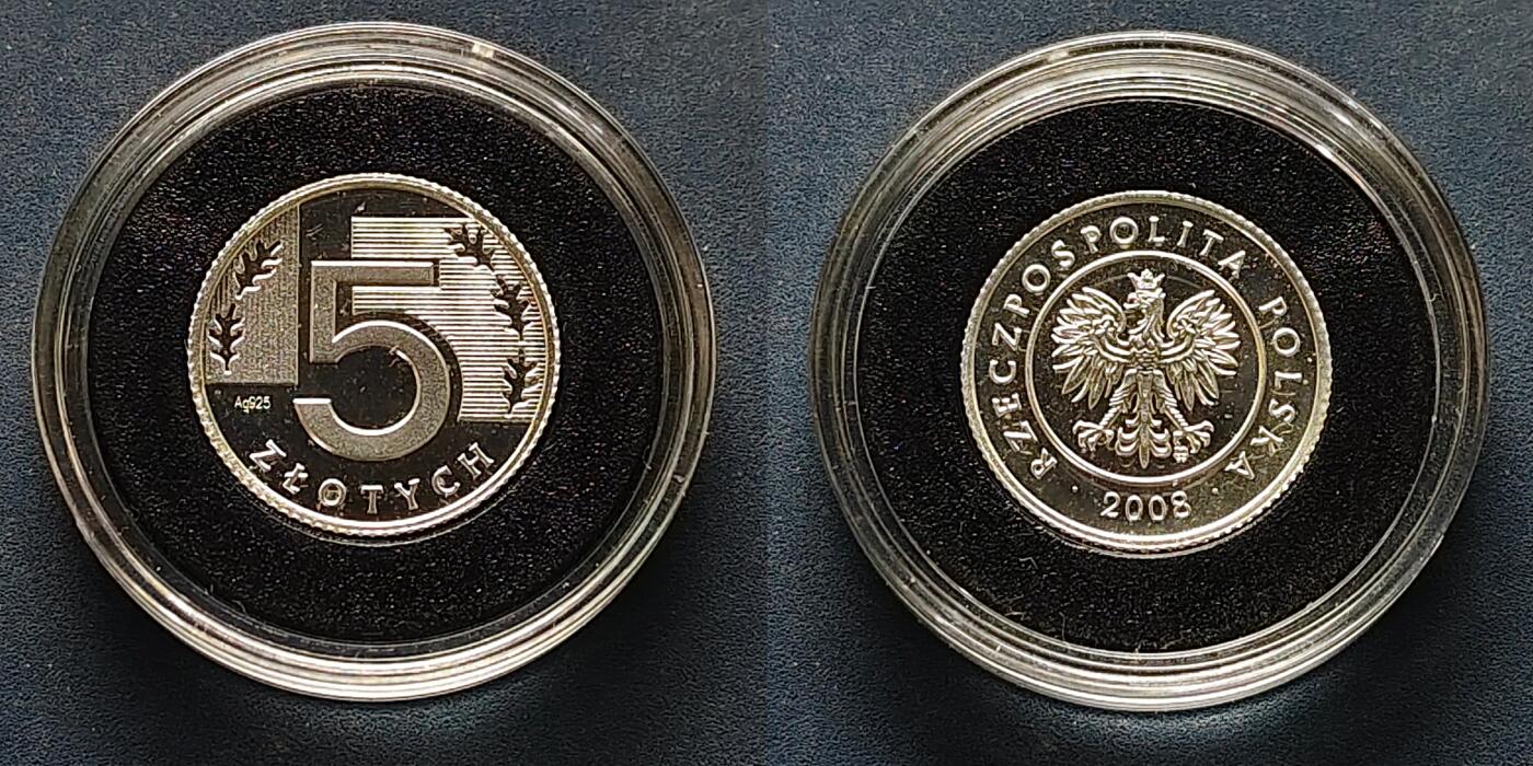 【全场包邮】纯粹捡漏拍505场 【稀少】波兰2008年官方全银复刻精制套币-盒证全-量1000