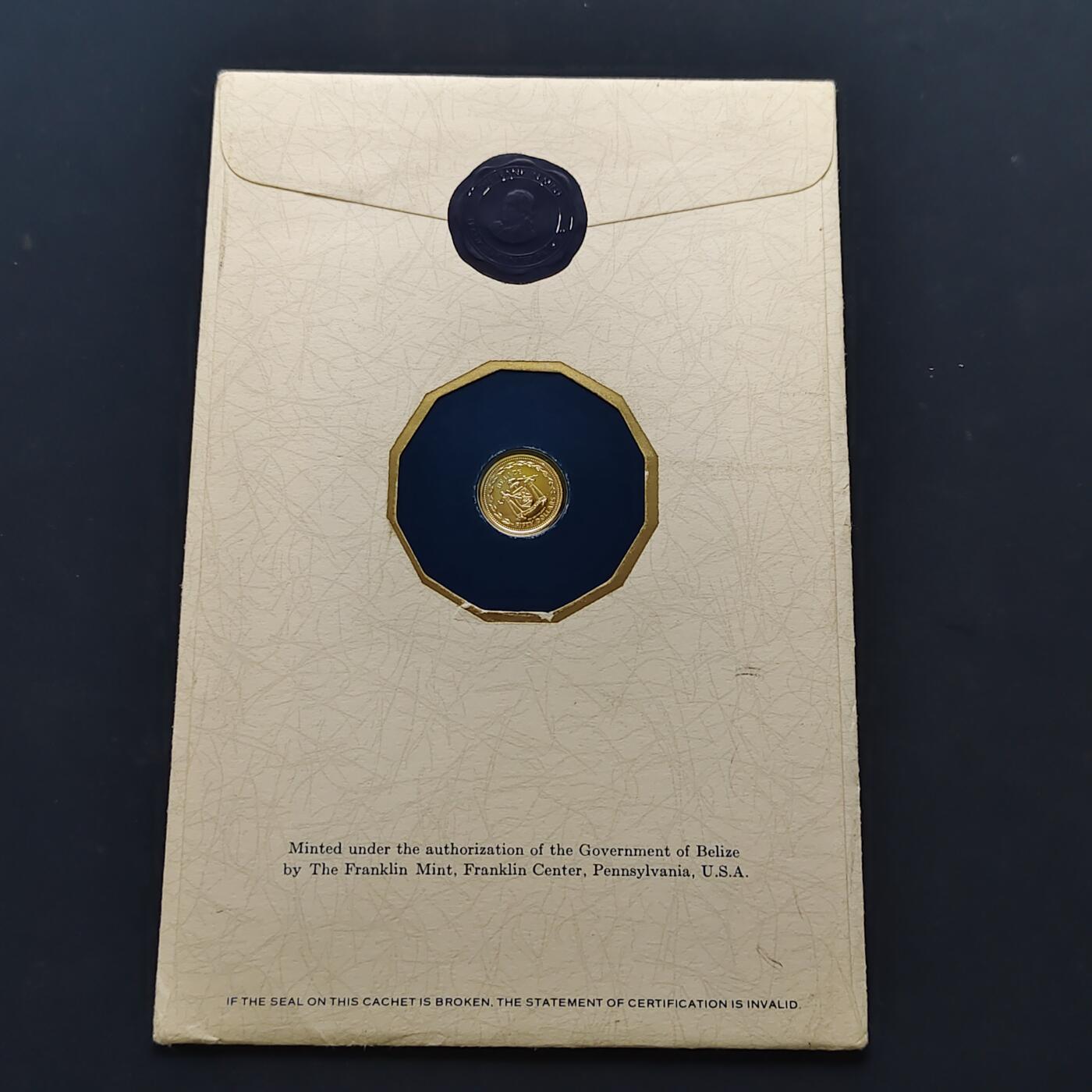 【全场包邮】纯粹捡漏拍505场 【金币·少见】伯利兹1981年50元白颈蜂鸟官方卡装​精制金币【12毫米1.5克50%】-量3073