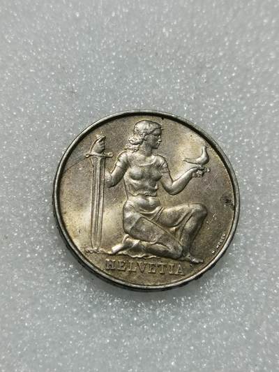 天下钱庄专场欢迎参拍 - 1936瑞士女神5法郎银币