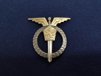 时顺第二十九拍(新年大拍) - 捷克斯洛伐克飞行员证章背面带厂标