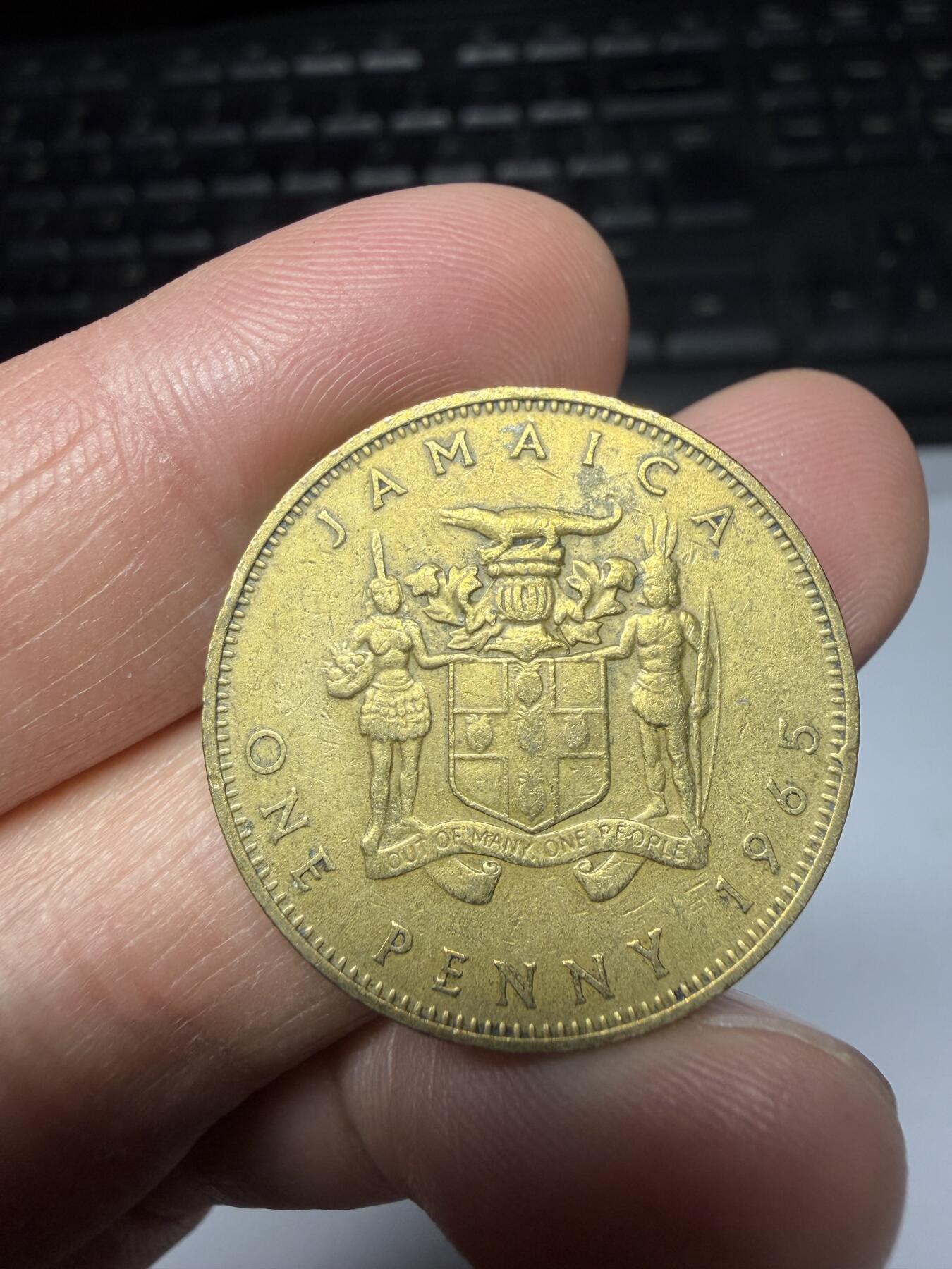 2025年集古藏今外币拍卖第二期-第8场—（总第308拍），可以寄存60天，满160元包邮。 1965年牙买加1便士