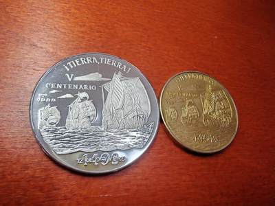 长老汇马年精选第一场拍卖 - 1989古巴发现美洲1比索镀金铜镍币+10比索精制银币，银币20克999银，其中1比索3145枚，精制银币8855枚