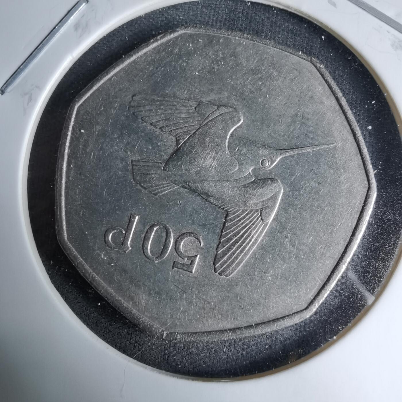 沼泽如烟--第997场 爱尔兰1970年50便士