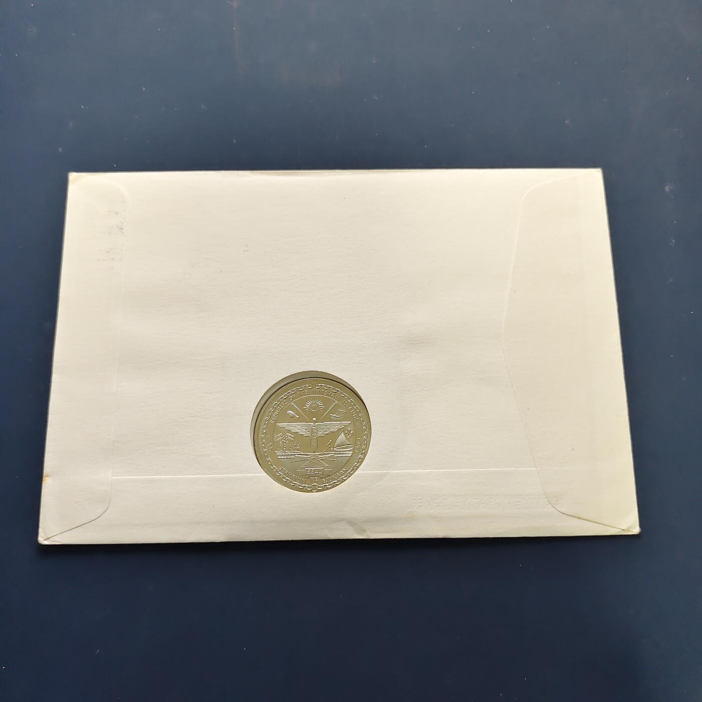 【全场包邮】纯粹捡漏拍504场-更新中 【邮币封】马绍尔群岛1989年5元登月20周年纪念邮币封