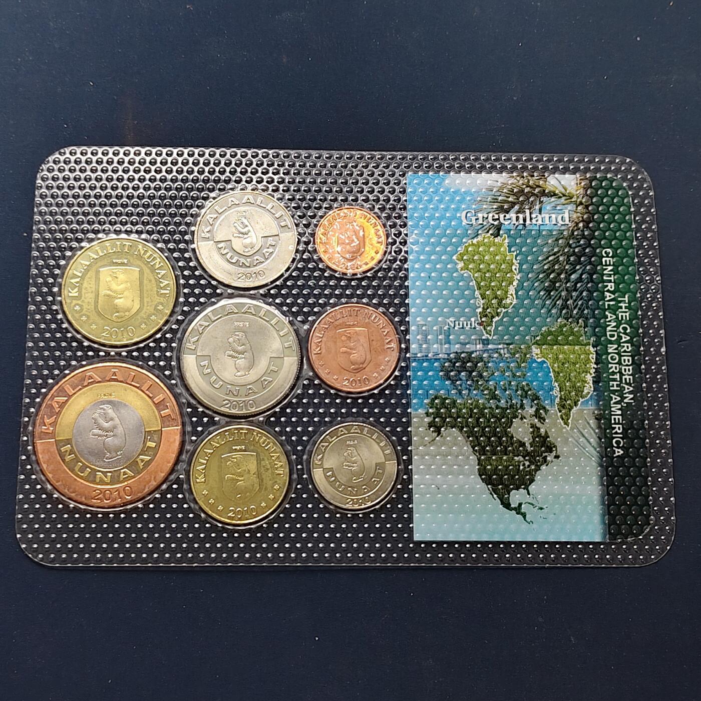 【全场包邮】纯粹捡漏拍504场-更新中 【商业币】格陵兰岛封装8枚套币